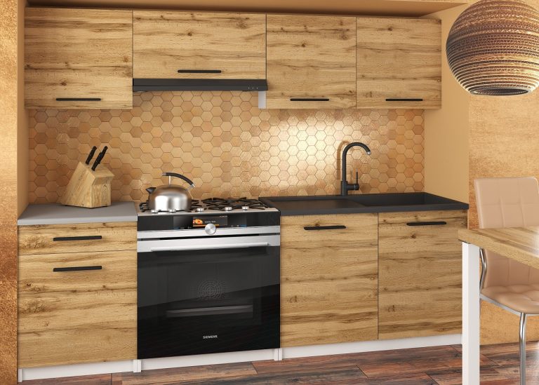 Mobili da cucina 180 cm in rovere Wotan rovere Sonoma con piano di lavoro Produttore TOR SUPERUNIQA2/4/WT/DW/0/B1