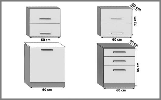 Mobili da cucina 120 cm nero ebano scuro con piano di lavoro Produttore TOR ELEGANTA/2/WT/HK/0/T