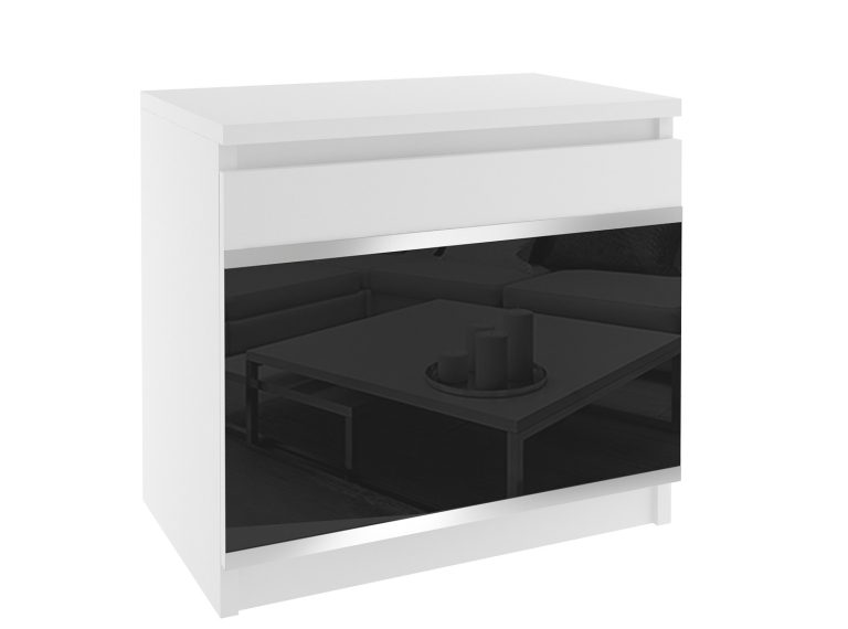 Comodino Belini bianco / nero Produttore BH SN1/1/W/W/4B/0
