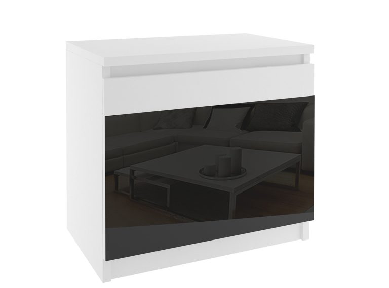 Tavolino da letto  BM SN1/0/W/W/B/0
