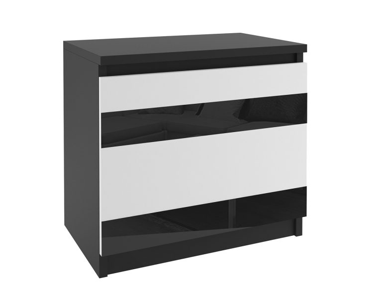Comodino Belini nero/bianco Produttore MH SN1/0/B/W/B/0