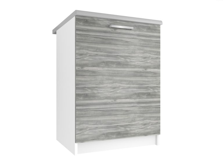 Mobile da cucina Belini inferiore 60 cm grigio antracite Glamour Wood con piano di lavoro Produttore TOR SD60/0/WT/GW/0/E