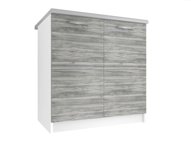 Mobile da cucina Belini inferiore 80 cm grigio antracite Glamour Wood senza piano di lavoro Produttore TOR SD80/0/WT/GW1/BB/U