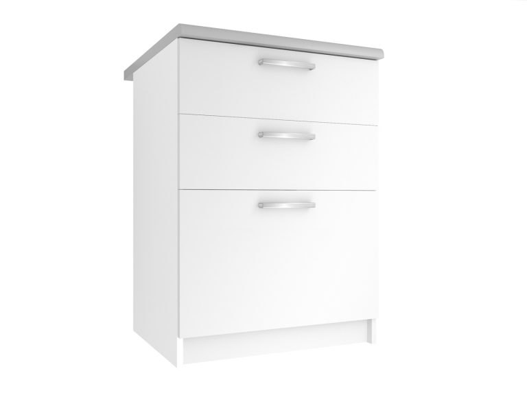 Mobile da cucina Belini inferiore con cassetti 60 cm bianco opaco senza piano di lavoro Produttore TOR SDSZ60/1/WT/WT/BB/E