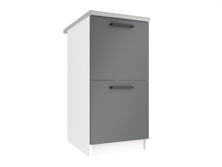 Mobile da cucina Belini inferiore 40 cm grigio opaco senza piano di lavoro Produttore TOR SD2-40/0/WT/SR/BB/B1