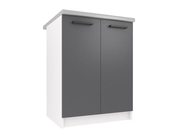 Mobile da cucina Belini inferiore 60 cm grigio opaco senza piano di lavoro Produttore TOR SD2-60/1/WT/SR/BB/B1