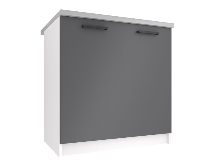 Mobile da cucina Belini inferiore 80 cm grigio opaco senza piano di lavoro Produttore TOR SD80/0/WT/SR/BB/B1