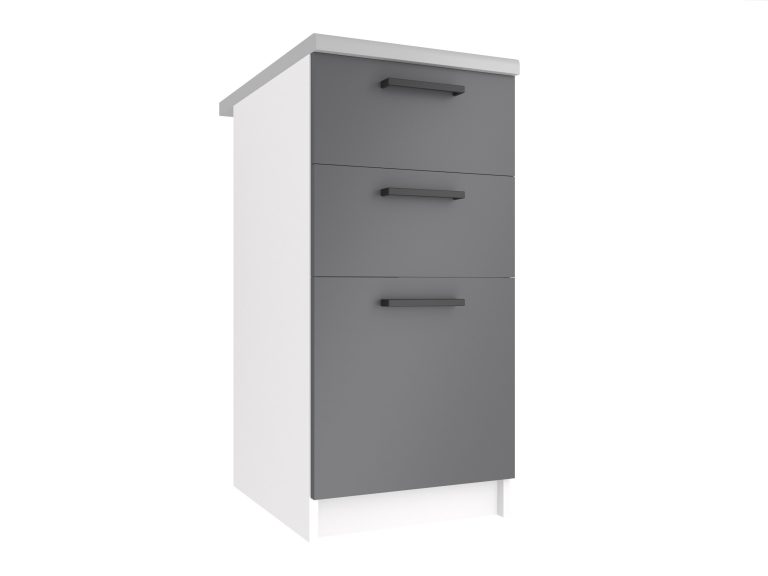 Mobile da cucina Belini inferiore con cassetti 40 cm grigio opaco senza piano di lavoro Produttore TOR SDSZ40/0/WT/SR/BB/B1