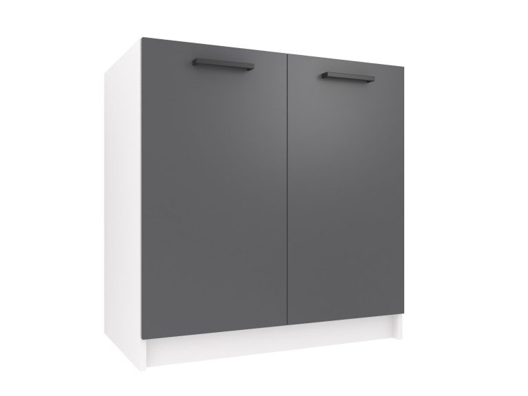 Mobile da cucina Belini con lavello 80 cm grigio opaco senza piano di lavoro Produttore TOR SDZ80/0/WT/SR/0/B1

