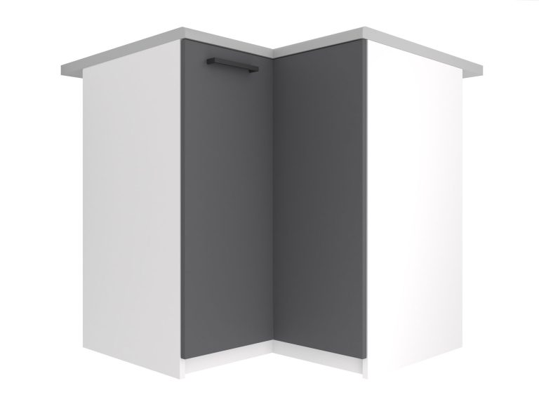 Mobile da cucina Belini angolare inferiore 90 cm grigio opaco senza piano di lavoro Produttore TOR SNP90/2/WT/SR/BB/B1

