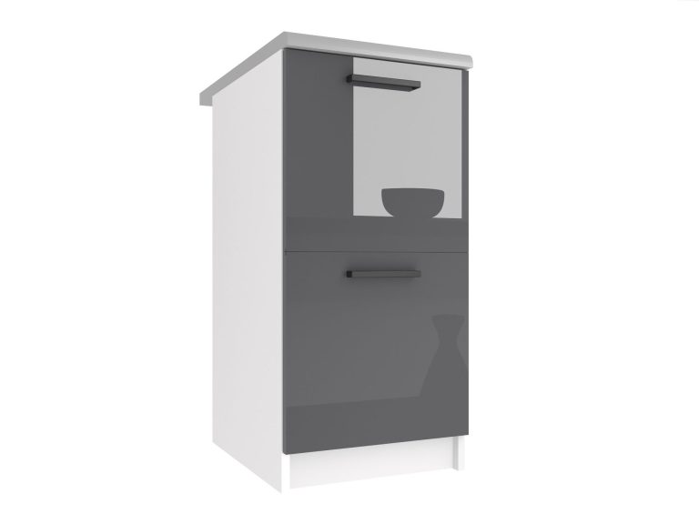 Mobile da cucina Belini inferiore 40 cm grigio lucido con piano di lavoro Produttore INF SD2-40/0/WT/S/0/B1
