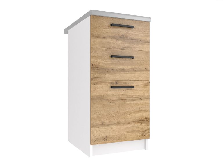 Mobile da cucina Belini inferiore con cassetti 40 cm rovere wotan senza piano di lavoro Produttore TOR SDSZ40/1/WT/DW/BB/B1
