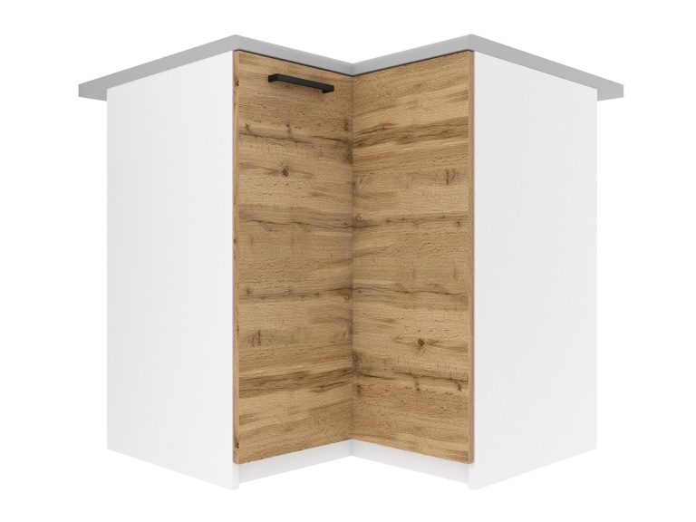 Mobile da cucina Belini angolare inferiore 90 cm rovere wotan senza piano di lavoro Produttore TOR SNP90/2/WT/DW/BB/B1