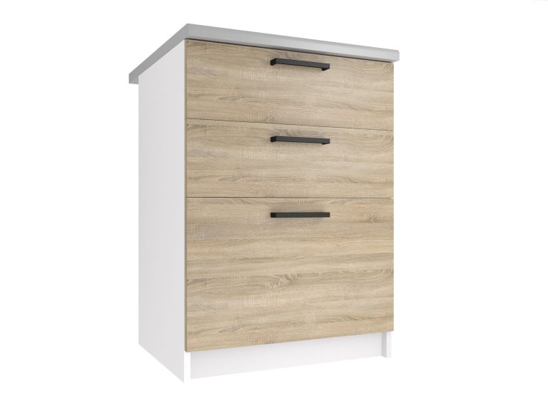 Mobile da cucina Belini inferiore con cassetti 60 cm rovere sonoma senza piano di lavoro Produttore TOR SDSZ60/1/WT/DS/BB/B1
