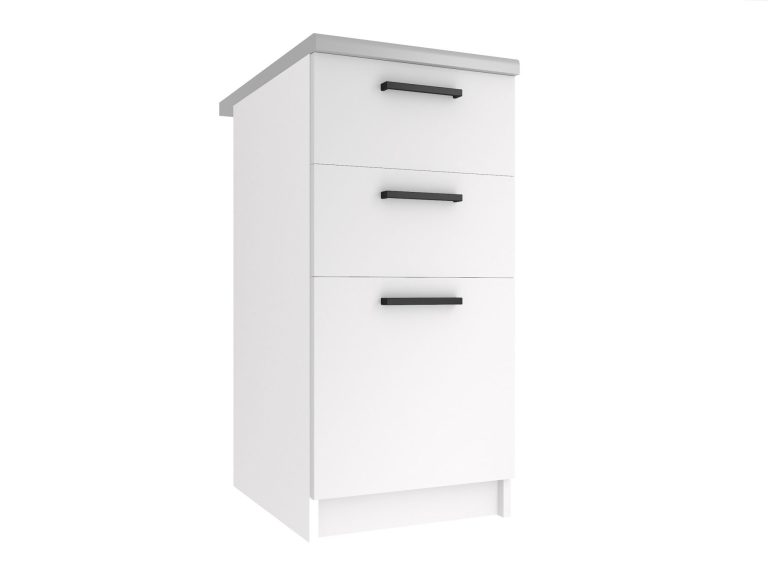 Mobile da cucina Belini inferiore con cassetti 40 cm bianco opaco senza piano di lavoro Produttore TOR SDSZ40/0/WT/WT/BB/B1