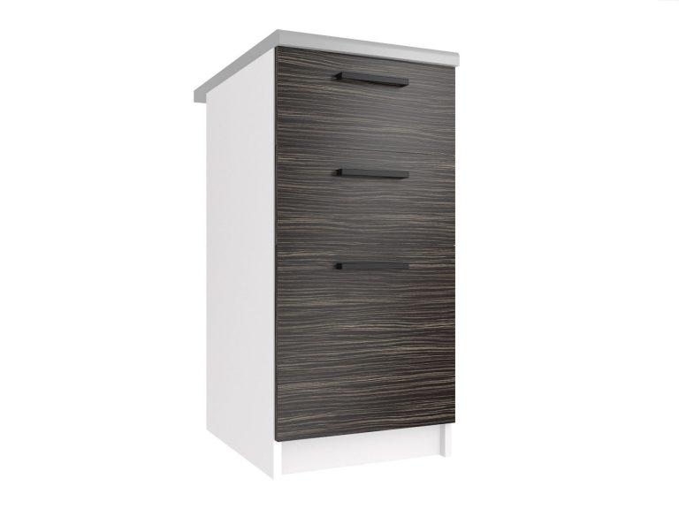 Mobile da cucina Belini inferiore con cassetti 40 cm ebano reale con piano di lavoro Produttore TOR SDSZ40/1/WT/HK/0/B1
