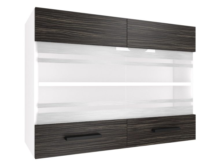 Mobile da cucina Belini superiore 80 cm ebano reale Produttore TOR SGW80/2/WT/HK/0/B1