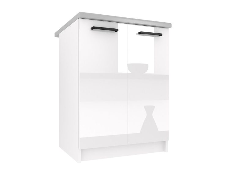 Mobile da cucina Belini inferiore 60 cm bianco lucido senza piano di lavoro Produttore INF SD2-60/0/WT/W/BB/B1