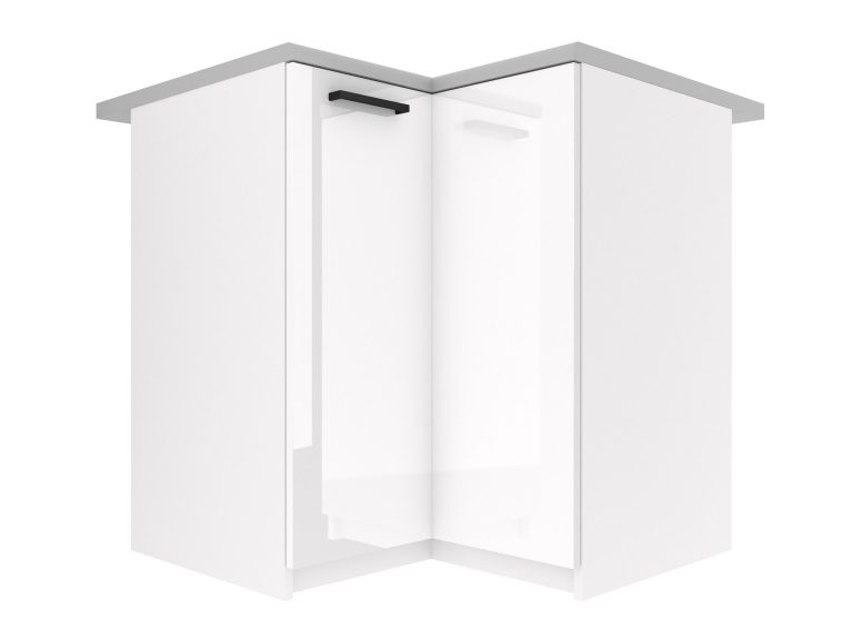 Mobile da cucina Belini angolare inferiore 90 cm bianco lucido senza piano di lavoro Produttore INF SNP90/1/WT/W/BB/B1