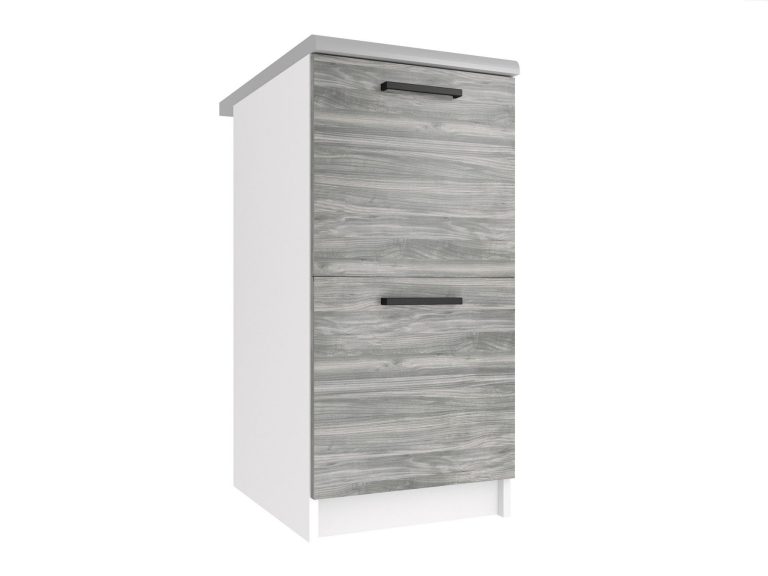 Mobile da cucina Belini inferiore 40 cm grigio antracite Glamour Wood senza piano di lavoro Produttore TOR SD2-40/0/WT/GW1/BB/B1