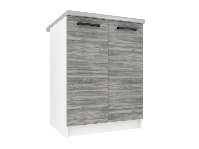 Mobile da cucina Belini inferiore 60 cm grigio antracite Glamour Wood con piano di lavoro Produttore TOR SD2-60/0/WT/GW/0/B1

