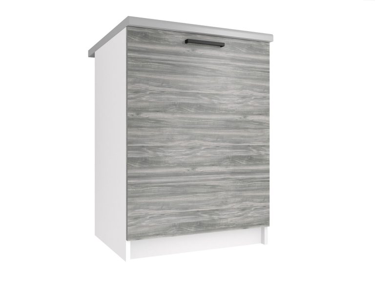 Mobile da cucina Belini inferiore 60 cm grigio antracite Glamour Wood senza piano di lavoro Produttore TOR SD60/0/WT/GW1/BB/B1