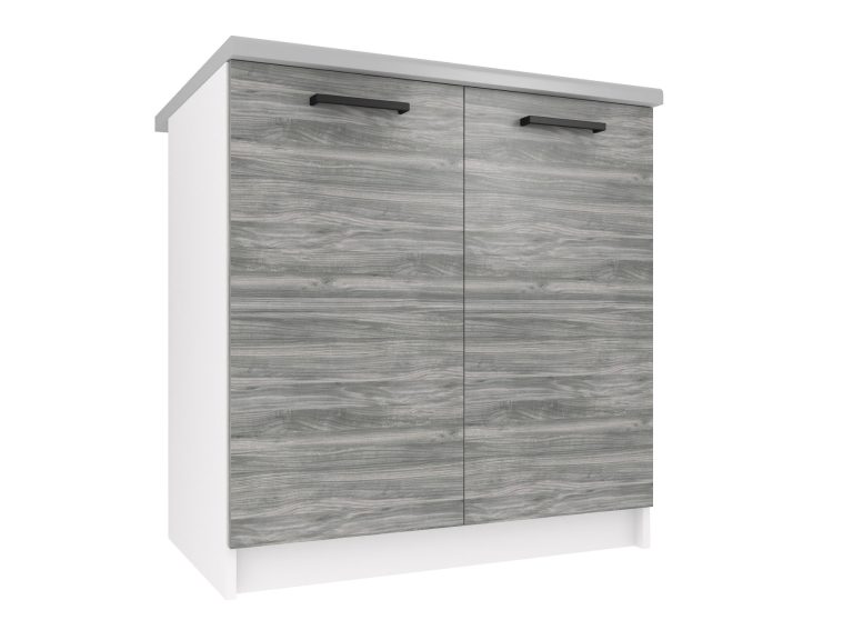 Mobile da cucina Belini inferiore 80 cm grigio antracite Glamour Wood senza piano di lavoro Produttore TOR SD80/0/WT/GW1/BB/B1
