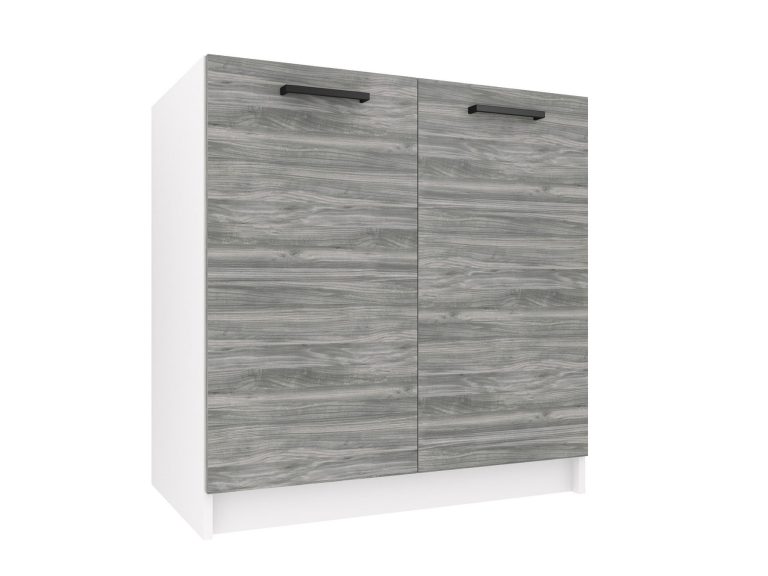 Mobile da cucina Belini con lavello 80 cm grigio antracite Glamour Wood senza piano di lavoro Produttore TOR SDZ80/0/WT/GW/0/B1
