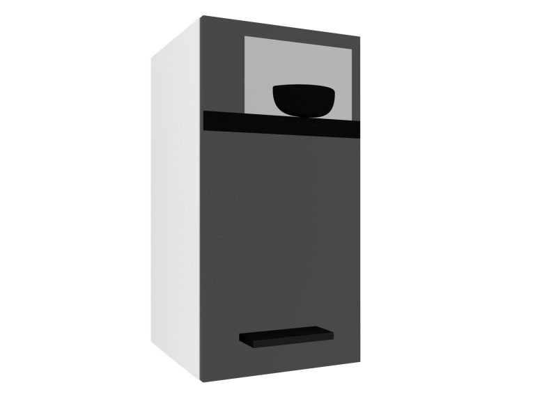 Mobile da cucina Belini superiore 30 cm nero lucido Produttore INF SG30/2/WT/B/0/B1