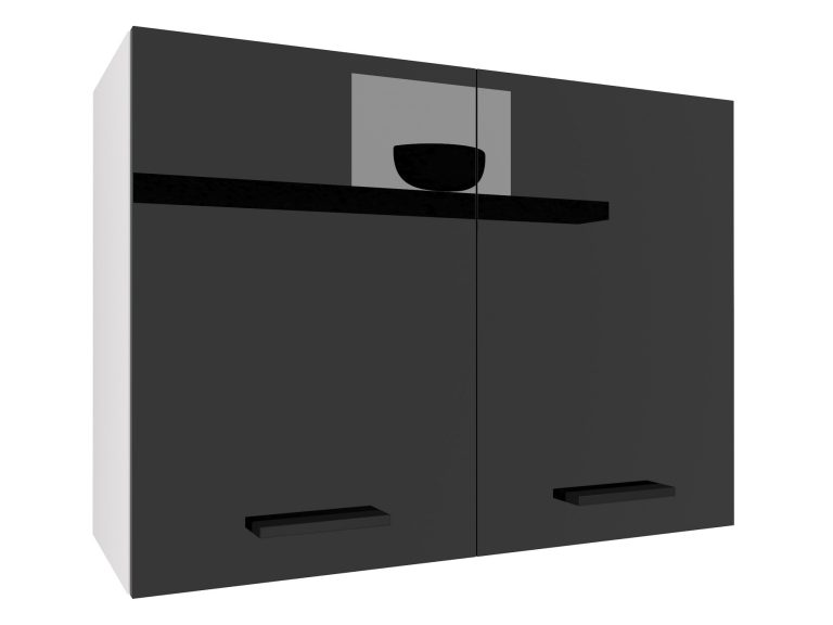 Mobile da cucina Belini superiore 80 cm nero lucido Produttore INF SG80/2/WT/B/0/B1
