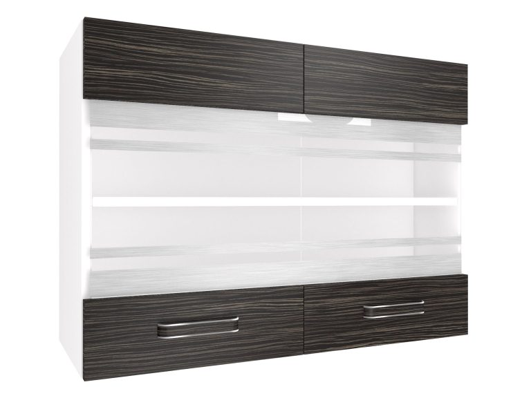 Mobile da cucina Belini superiore 80 cm ebano reale Produttore TOR SGW80/2/WT/HK/0/F