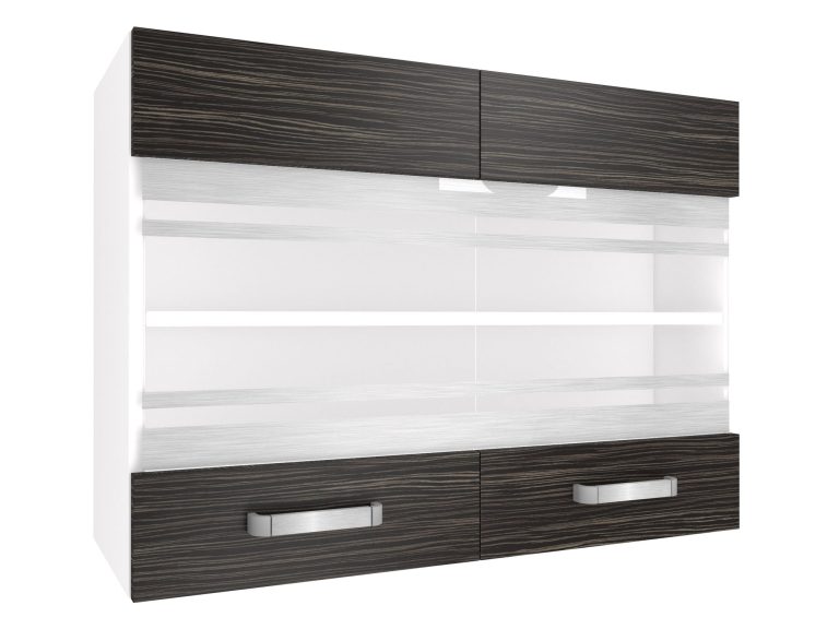 Mobile da cucina Belini superiore 80 cm ebano reale Produttore TOR SGW80/2/WT/HK/0/U