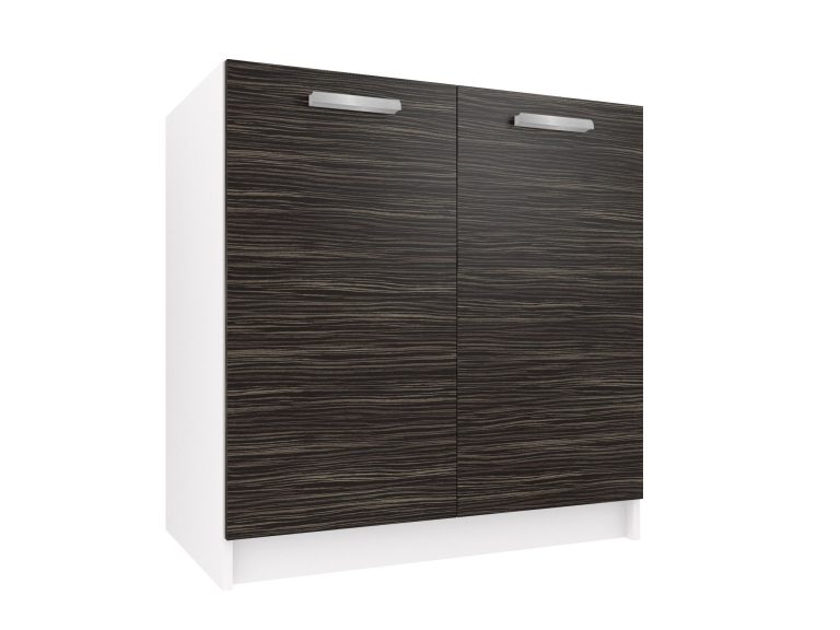 Mobile da cucina Belini con lavello 80 cm ebano reale senza piano di lavoro Produttore TOR SDZ80/0/WT/HK/0/T