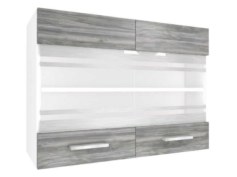 Mobile da cucina Belini superiore 80 cm grigio antracite Glamour Wood Produttore TOR SGW80/2/WT/GW1/0/E
