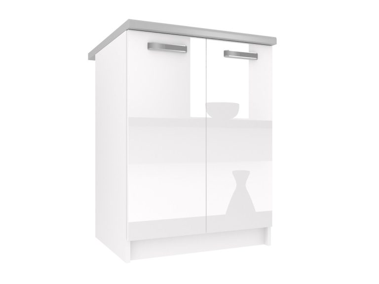 Mobile da cucina Belini inferiore 60 cm bianco lucido con piano di lavoro Produttore INF SD2-60/0/WT/W/0/F
