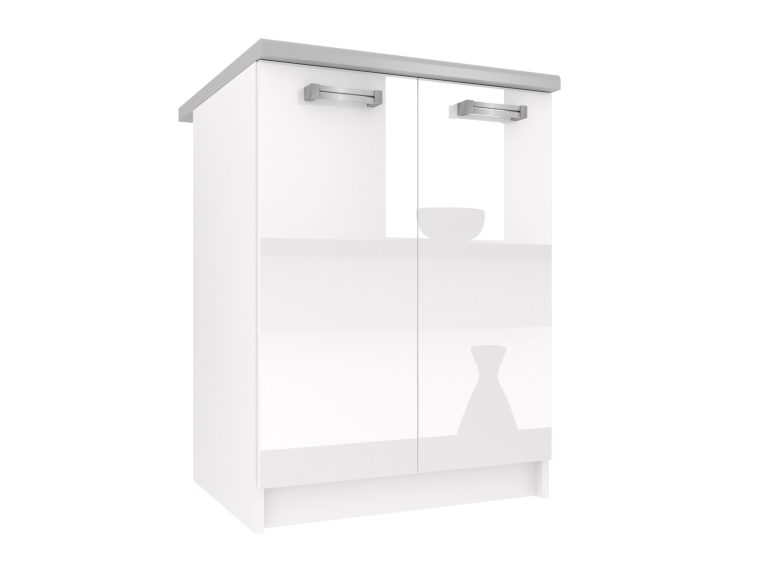 Mobile da cucina Belini inferiore 60 cm bianco lucido con piano di lavoro Produttore INF SD2-60/0/WT/W/0/D
