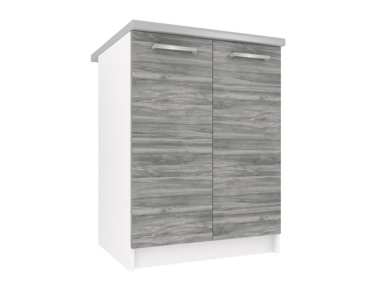 Mobile da cucina Belini inferiore 60 cm grigio antracite Glamour Wood con piano di lavoro Produttore TOR SD2-60/0/WT/GW/0/E
