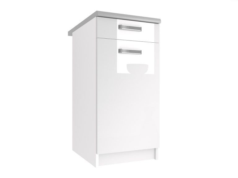 Mobile da cucina Belini inferiore con cassetti 40 cm bianco lucido con piano di lavoro Produttore INF SDSZ1-40/1/WT/W/0/F

