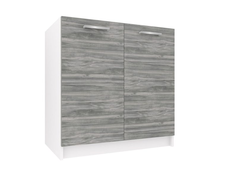 Mobile da cucina Belini con lavello 80 cm grigio antracite Glamour Wood senza piano di lavoro Produttore TOR SDZ80/0/WT/GW/0/E
