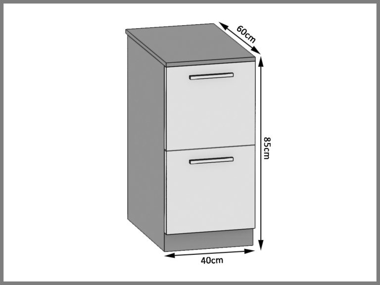 Mobile da cucina Belini inferiore 40 cm bianco lucido con piano di lavoro Produttore INF SD2-40/0/WT/W/0/B1
