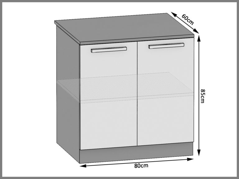Mobile da cucina Belini inferiore 80 cm bianco opaco senza piano di lavoro Produttore TOR SD80/0/WT/WT/BB/B1
