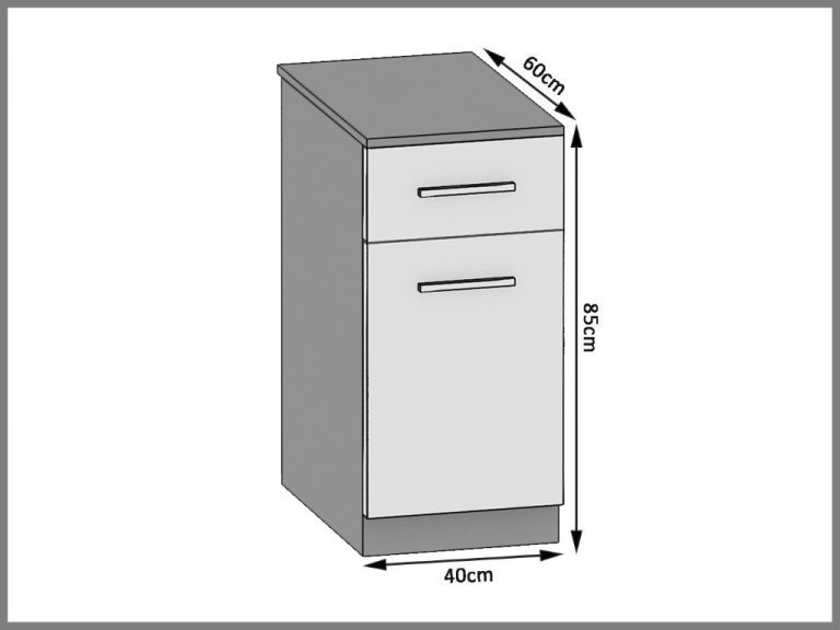 Mobile da cucina con cassetti TOR SDSZ1-40/1/WT/GW/0/F