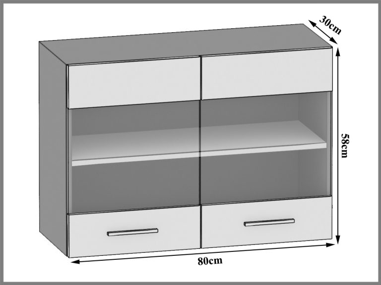 Mobile da cucina Belini superiore 80 cm rovere wotan Produttore TOR SGW80/3/WT/DW/0/B1