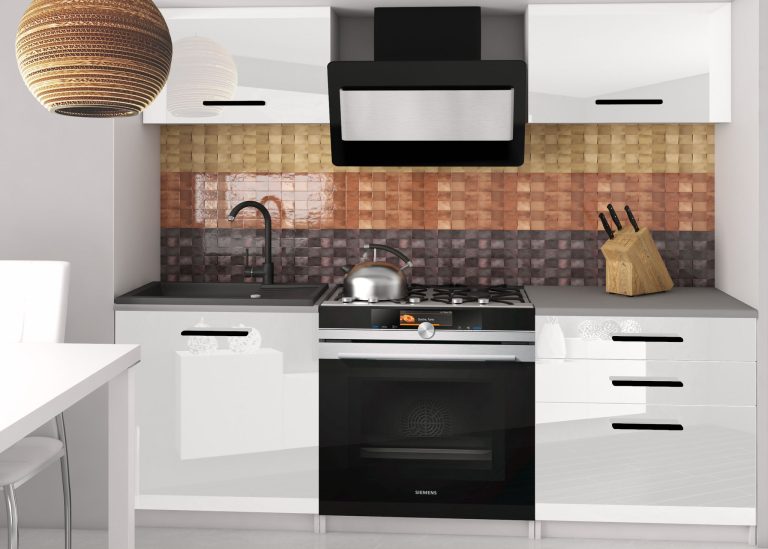 Mobili da cucina 120 cm bianchi lucidi senza piano di lavoro Produttore INF VULCANO2/4/WT/W/BB/B1