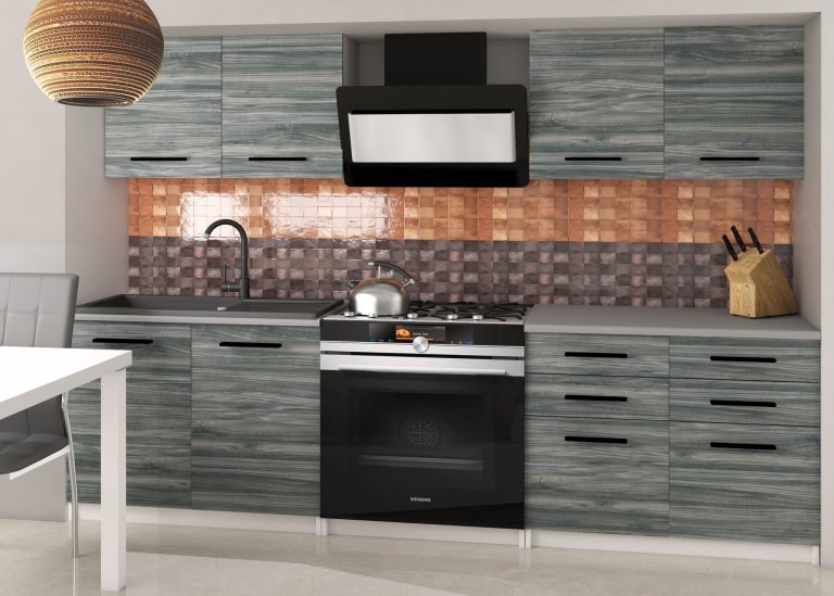 Mobili da cucina 160 cm grigio antracite grafite senza piano di lavoro Produttore TOR KOMPAKTO2/2/WT/GW1/BB/B1