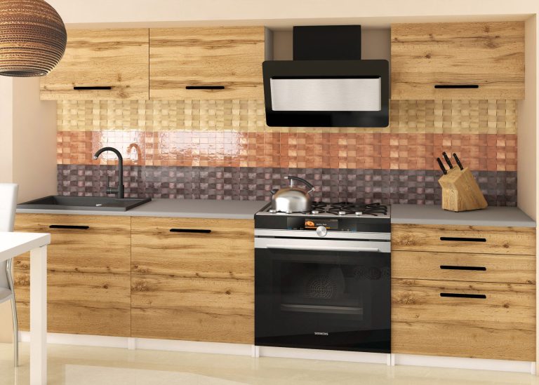 Mobili da cucina 180 cm in rovere Wotan rovere Sonoma con piano di lavoro Produttore TOR LAURENTINO2/3/WT/DW/0/B1