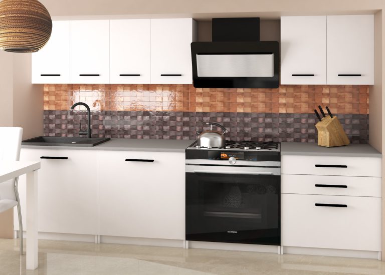 Mobili da cucina 180 cm bianchi opachi con piano di lavoro Produttore TOR SONIK2/3/WT/WT/0/B1