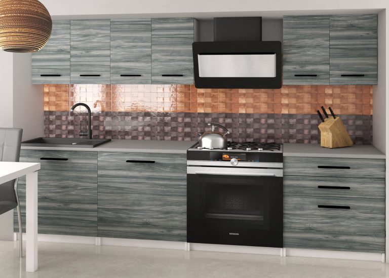 Mobili da cucina 180 cm grigio antracite grafite con piano di lavoro Produttore TOR SONIK2/3/WT/GW1/0/B1