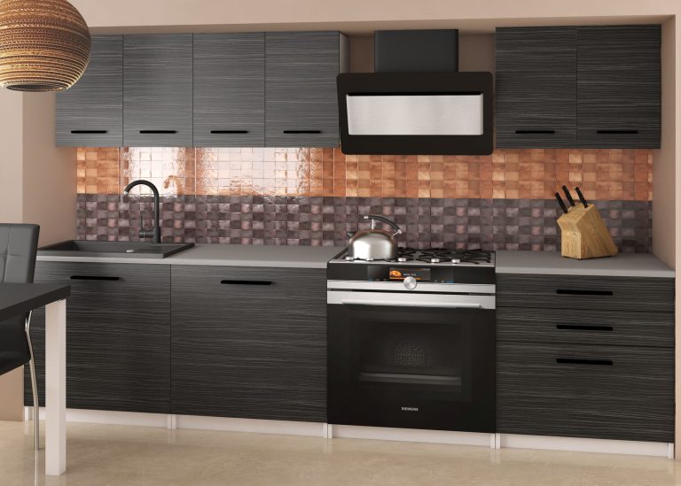 Mobili da cucina 180 cm nero ebano scuro con piano di lavoro Produttore TOR SONIK2/3/WT/HK/0/B1