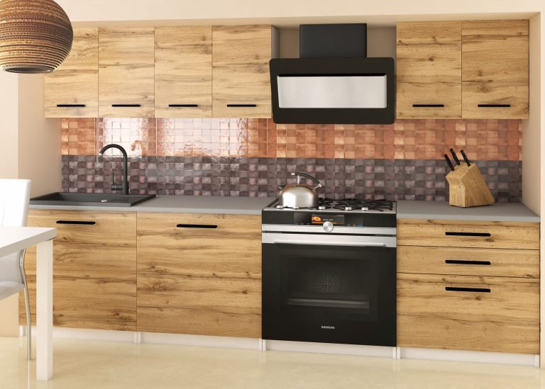 Mobili da cucina 180 cm in rovere Wotan rovere Sonoma con piano di lavoro Produttore TOR SONIK2/3/WT/DW/0/B1